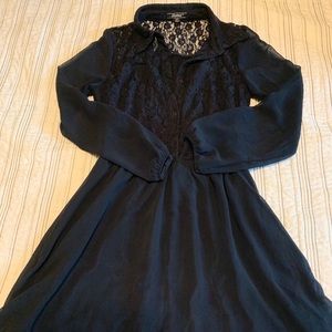 Black Lace/Sheer Fabric Dress